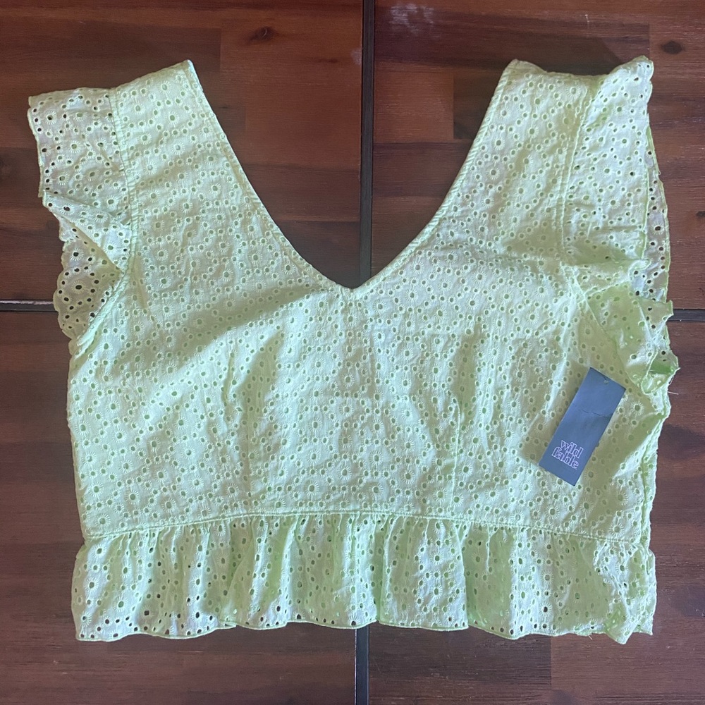 Wild Fable Neon Short Sleeve Top Blouse Size XXL